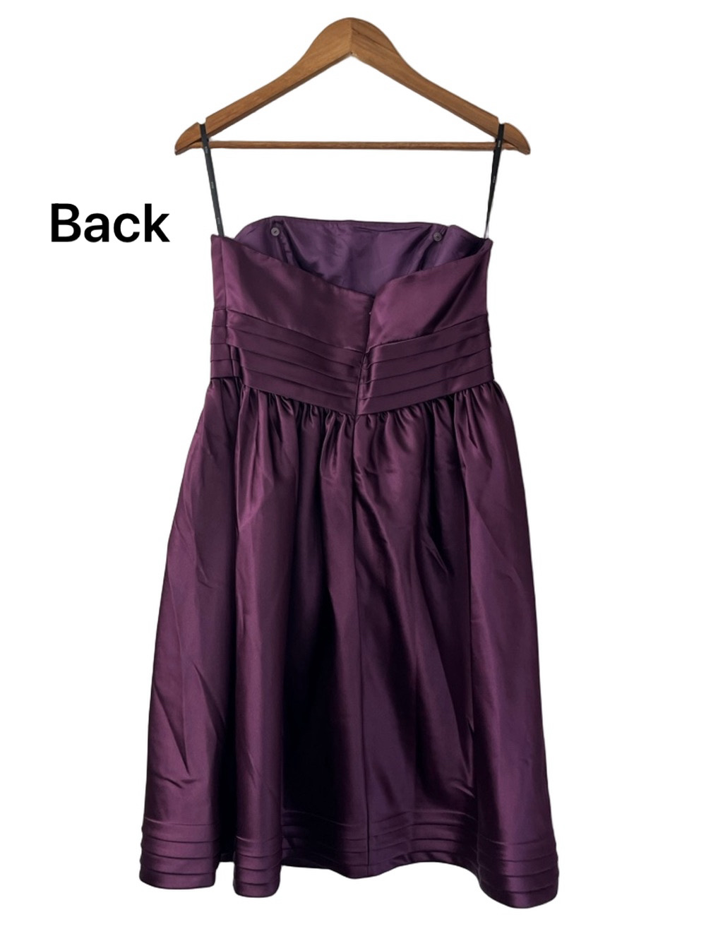 WTOO by Watters and Watters Strapless Midi Dress in Deep Plum Size 10 - Picture 12 of 15